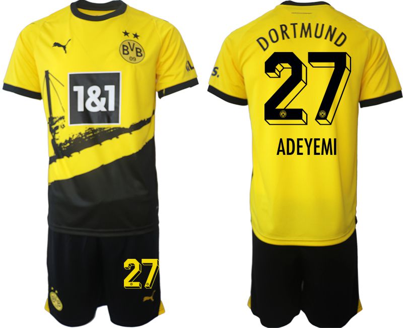 Men 2023-2024 Club Borussia Dortmund home yellow #27 Soccer Jersey->->Soccer Club Jersey